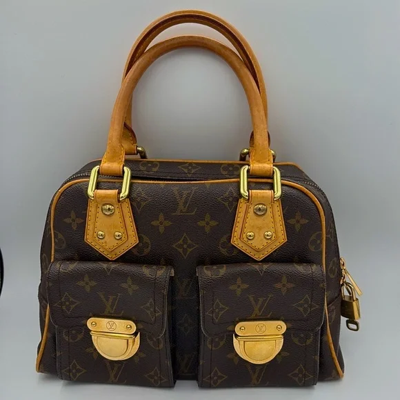 EUC Louis Vuitton Manhattan PM Monogram 👜 handbag with lock and key #314 - Picture 1 of 16